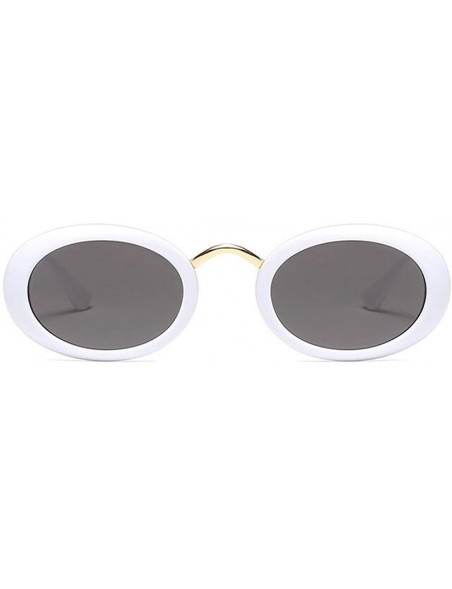 Square Eyewear Oval Retro Vintage Sunglasses Clout Goggles Fashion Shades - C3 - C91807DN4DI $8.46