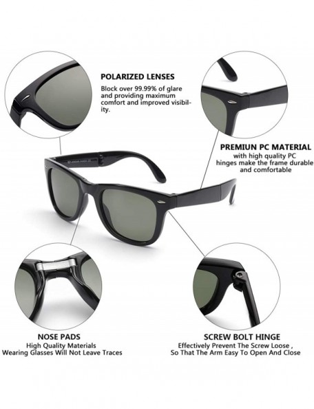 Aviator Easy Carry Polarized Mini Folding Sunglasses—Perfect for Putting in the Pocket-Car and Bag - C018GMX5HXX $23.02