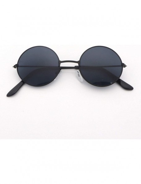 Aviator Women Sunglasses Round Men Retro Metal Frame Vintage Luxury Mirror Tiny Female Lens Sun Glasses - 9 - CL198ZZIU6K $37.83