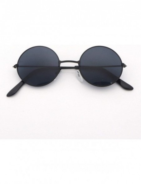 Aviator Women Sunglasses Round Men Retro Metal Frame Vintage Luxury Mirror Tiny Female Lens Sun Glasses - 9 - CL198ZZIU6K $37.83