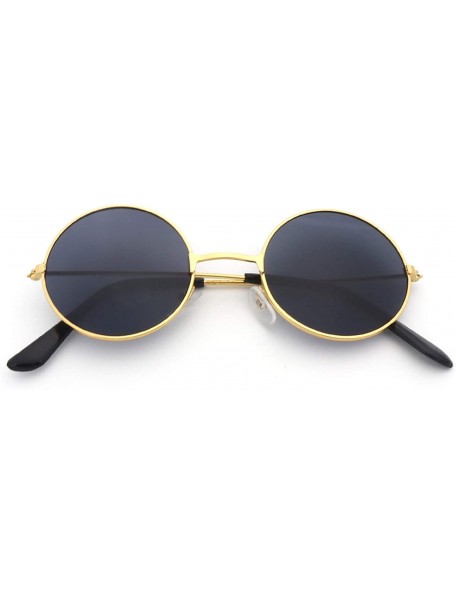 Aviator Women Sunglasses Round Men Retro Metal Frame Vintage Luxury Mirror Tiny Female Lens Sun Glasses - 9 - CL198ZZIU6K $37.83