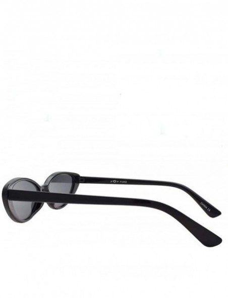 Cat Eye Retro Vintage Narrow Cat Eye Sunglasses 2462 - Black Smoke - C318SZCHMU6 $10.70