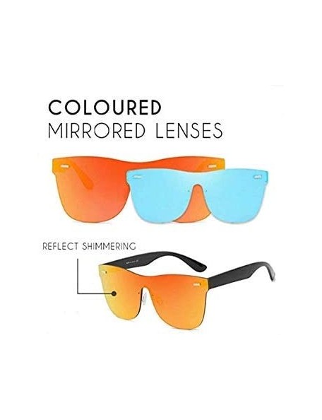 Oversized Infinity Fashion Colored Sunglasses for Men or Women - Orange - CN18X030HYH $7.72