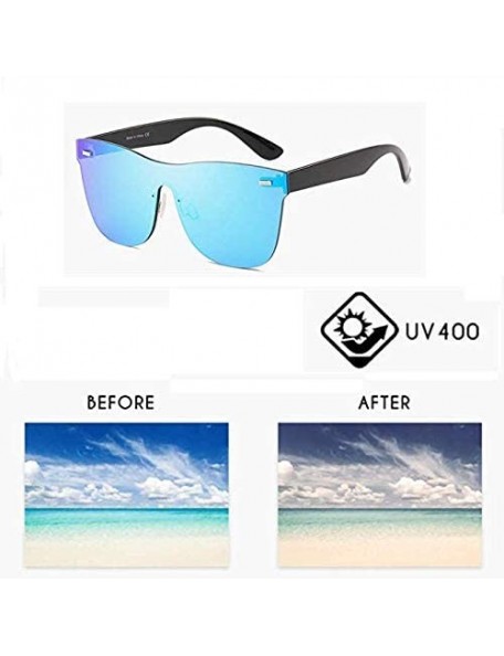 Oversized Infinity Fashion Colored Sunglasses for Men or Women - Orange - CN18X030HYH $7.72