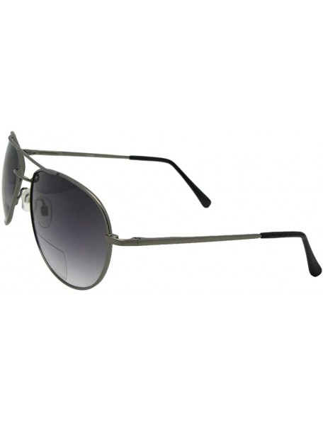 Aviator 1.25 Magnification Aviator Bifocal Sunglasses B1 - Pewter Frame-gray Lenses - CG186DW5MKU $14.49