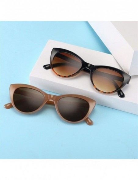 Cat Eye Sunglasses Small Framed Meditative Personality - C6199MZ4DSM $32.41