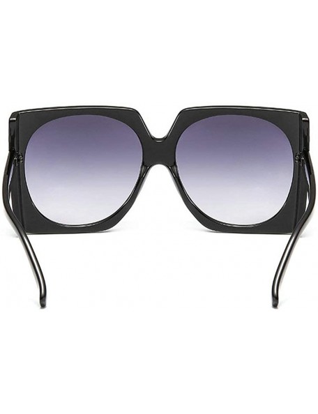 Oversized Oversized Sunglasses Transparent Vintage Windproof - Black - CP18NY4MNGT $13.17