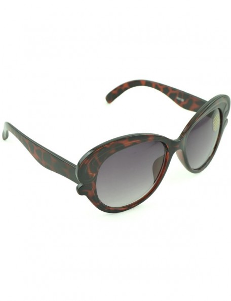 Butterfly Women's Celebrity Style Sunglasses - Oversized Retro Style - Turquoise - CU129K9JPM7 $9.18