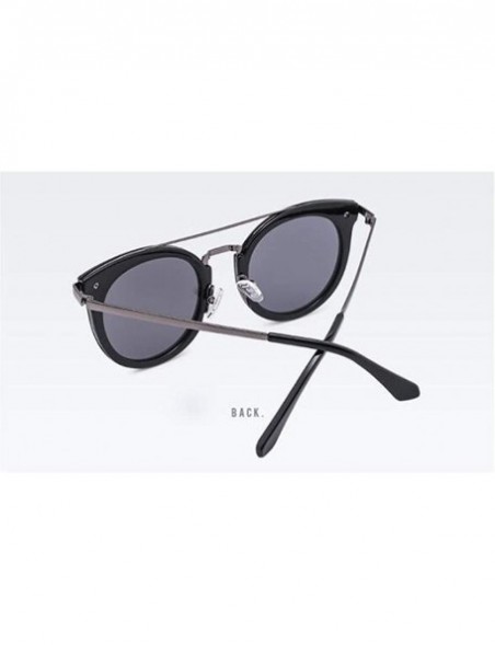 Round Full frame sunglasses- round PC lens polarized sunglasses - B - CV18RZ8YD45 $38.91