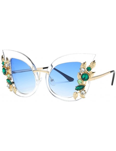 Rimless Womens Fashion Artificial Diamond Cat Ear Metal Frame Brand Classic Sun6131f - CN18RT80O8I $15.47