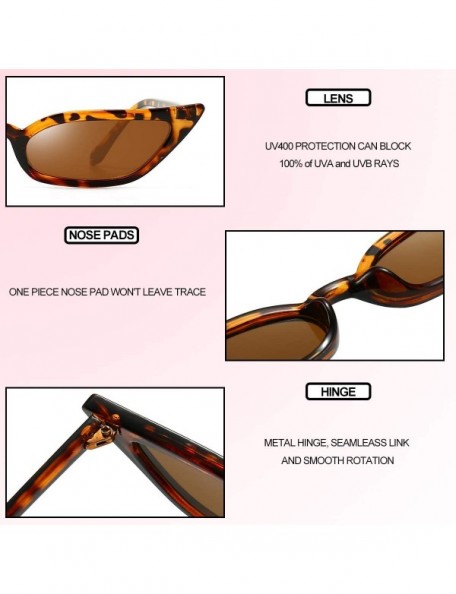 Round Small Cat Eye Sunglasses Retro Vintage Tiny Cateye Sunglasses for women - Leopard - CO1945RDO42 $10.39