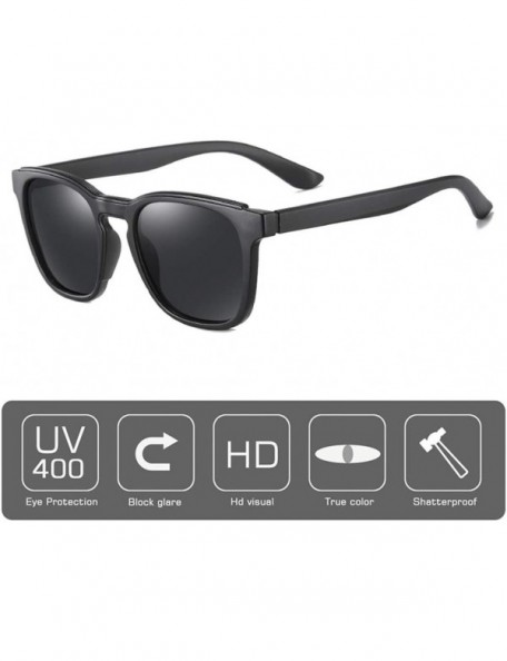 Square Square Sunglasses Men Polarized Driving Frame Travel Fishing Sunglasses Male - C4g15 - CG194ODQU52 $35.36