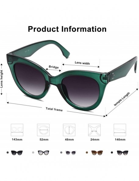 Oval Retro Vintage Cateye Oversized Women Sunglasses Designer Glasses HOLIDAY SJ2074 - CW18AHDZAU8 $12.17