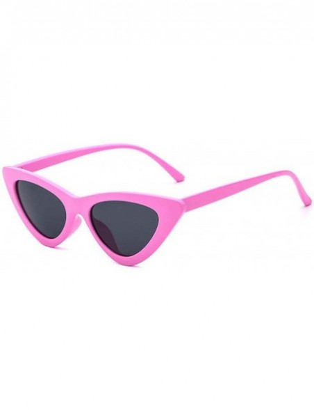 Goggle Cat Eye Sunglasses Vintage Mod Style Retro Kurt Cobain Sunglasses - Pink Frame/Grey Lens - CL188A7NQR4 $11.09