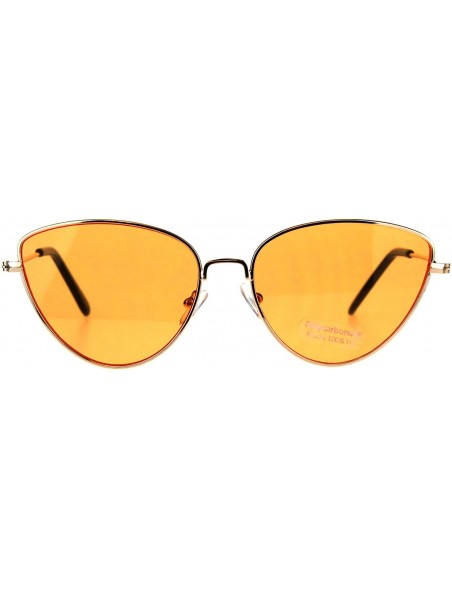 Butterfly Womens Fashion Sunglasses Cateye Butterfly Metal Frame UV 400 - Gold (Orange) - CH18EZ3CNGZ $9.25