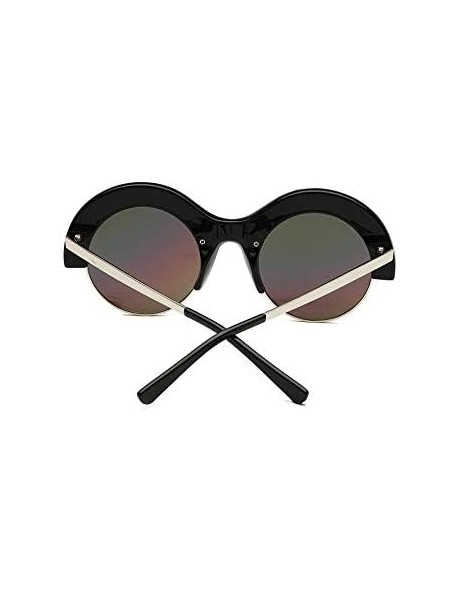 Round Sunglasses Fashion Exaggerated Personality Glasses - Red&blue - CI18XWUD8I9 $15.25