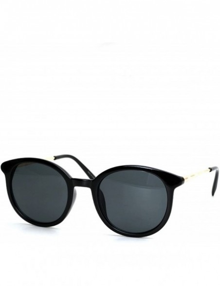 Round 97004 Oversize Cat Eye Flat Round Mirror Women Men Sunglasses - Metal Arm - CZ12JQRZJNR $16.78