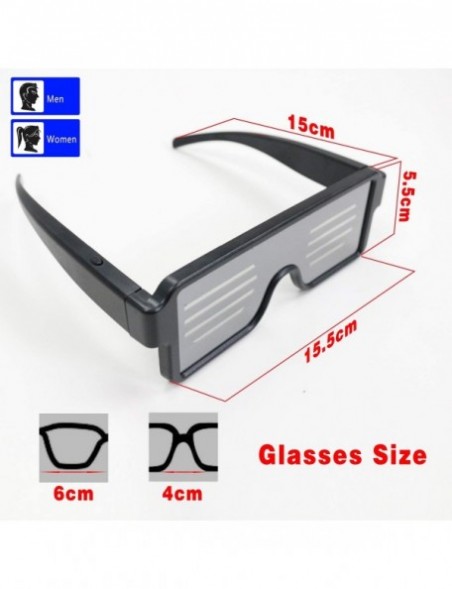 Square Glasses Rechargeable Animation Halloween Christmas - Led-white - C018KY9S7KN $13.71