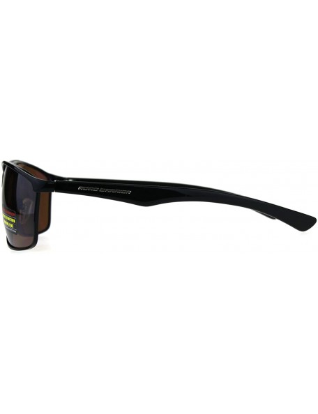 Sport Road Warrior High Definition Driving Lens Metal Sport Warp Sunglasses - Solid Black - CD18C4L5IZN $12.23