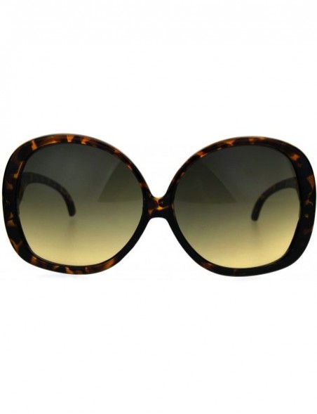 Butterfly Womens Drop Temple Butterfly Oceanic Gradient Plastic Sunglasses - Tortoise Smoke - CA186GIO4H6 $10.48