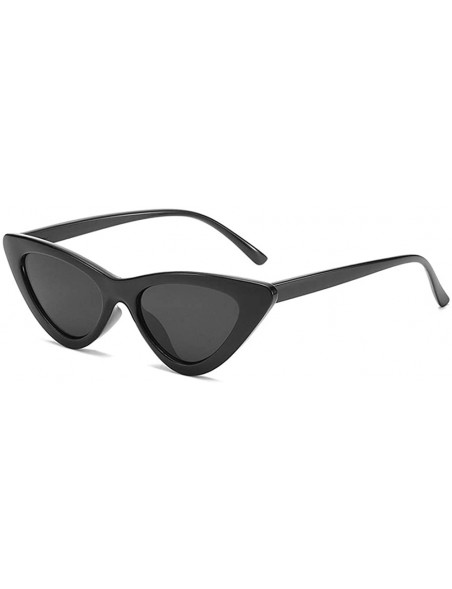 Goggle Women Girls Summer UV Protection Cat Eyes Sunglasses Mirrored Flat Lenses Eyeglasses - Black - CU18RKWX9MD $8.89