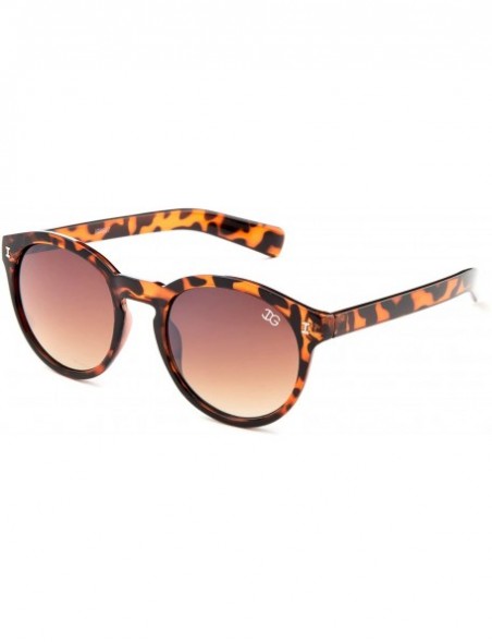 Round "Sunrise" Round Glasses with UV400 Gradient Lenses Fashion Sunglasses - Tortoise - C812NDTYAFI $9.90