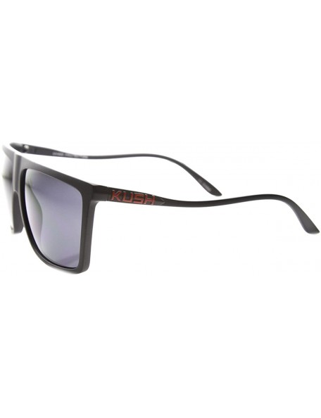 Sport Lightweight Flat Top Sports Plastic Wire Frame Sunglasses - Black-red Smoke - CF11Y9O4MFT $11.17