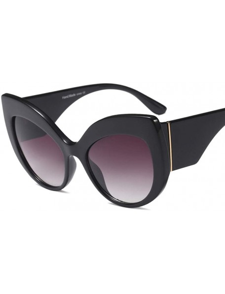 Cat Eye Thick Rim 60s Vintage Inspired Ultra Big Cateye Sunglasses for Women Bold Frame - Black - C5194ESCQID $11.16