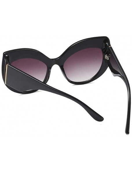 Cat Eye Thick Rim 60s Vintage Inspired Ultra Big Cateye Sunglasses for Women Bold Frame - Black - C5194ESCQID $11.16