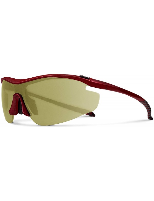 Sport Zeta Red Tennis Sunglasses with ZEISS P310 Green Tri-flection Lenses - CI18KMMHA3Z $20.00