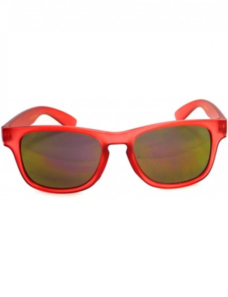 Square KIDS Children REVO Lens Clear Matte COOL Mirror Sunglasses Age 3-10 RED - CH12O86DWMH $7.38