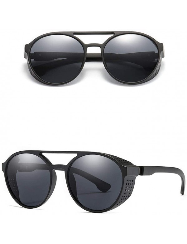 Round Man Retro Round Punk Sunglasses - 2 - CB198OGY5D0 $15.00