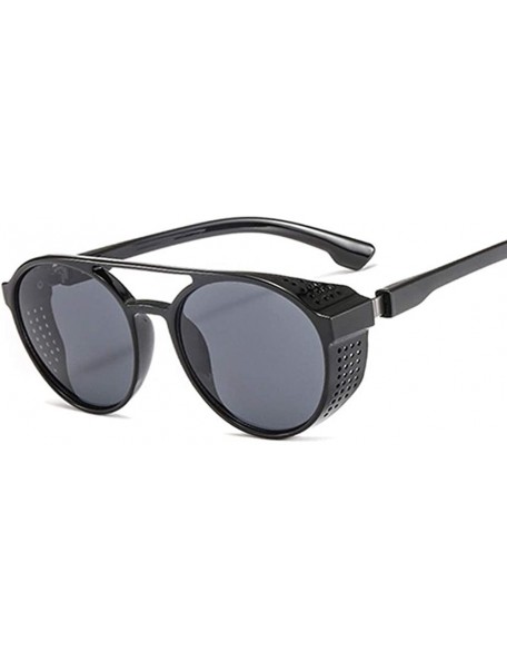 Round Man Retro Round Punk Sunglasses - 2 - CB198OGY5D0 $15.00