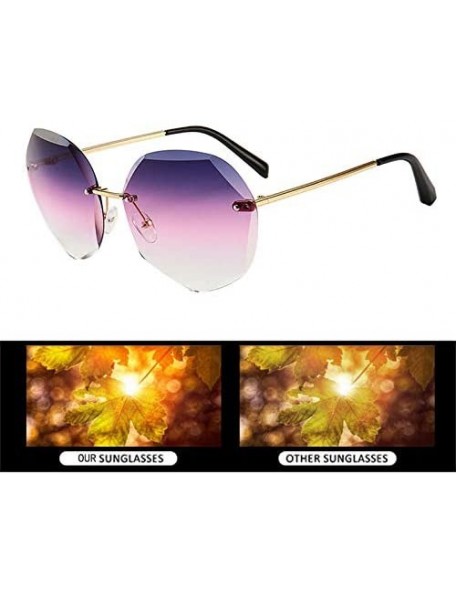 Square Women Hipster Polygon Shape Sunglasses Thin Metal Frame Sun Glasses - 4002 Gradient Purple - CI18W0E5LII $9.63