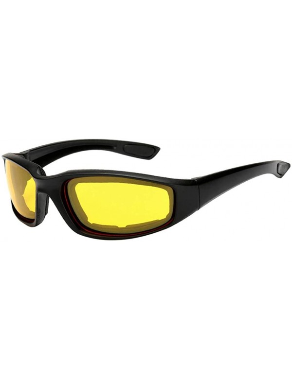 Unisex Fashion Anti-Glare Motorcycle Sunglasses-Night Driving Glasses Fit  Over Polarized Wraparounds - B - CI196S00W4Z