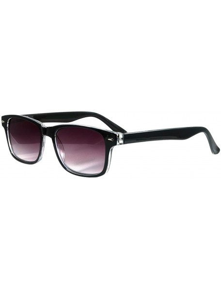 Rectangular Wayfarer Summerville Full Reading Sunglasses - Black - C0128WD79GB $13.29