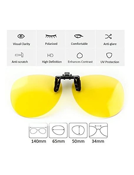 Rectangular Clip On Polarized Sunglasses [Blocking UV] Classic Sun Glasses for Men/Women - 1200y04 - CE12BSJGYA7 $8.95