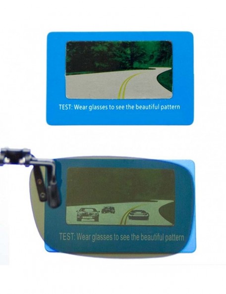 Rectangular Clip On Polarized Sunglasses [Blocking UV] Classic Sun Glasses for Men/Women - 1200y04 - CE12BSJGYA7 $8.95