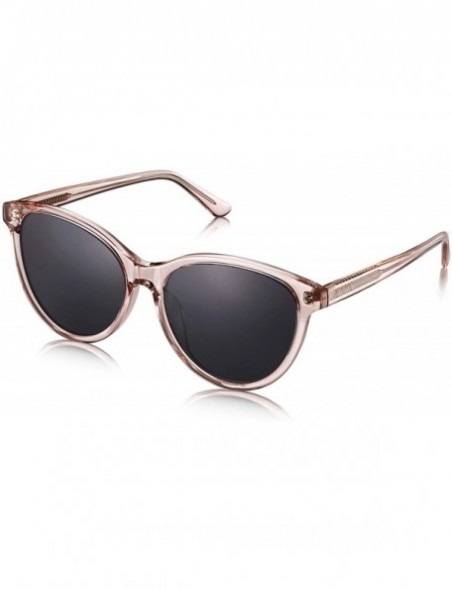 Shield Women's Polarized Sunglasses 100% UV Protection Safety Glasses with Delicate Acetate Frame - CM1935SQD30 $28.01