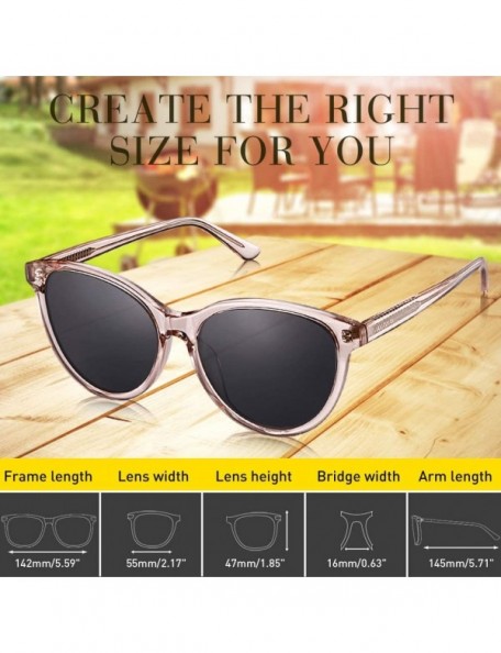 Shield Women's Polarized Sunglasses 100% UV Protection Safety Glasses with Delicate Acetate Frame - CM1935SQD30 $28.01