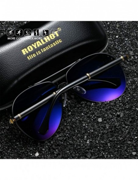 Sport Men Polarized Aviator Sunglasses Premium Military Style Classic Driving 90084 - Silver Grey - CE18XMUG9RI $11.50