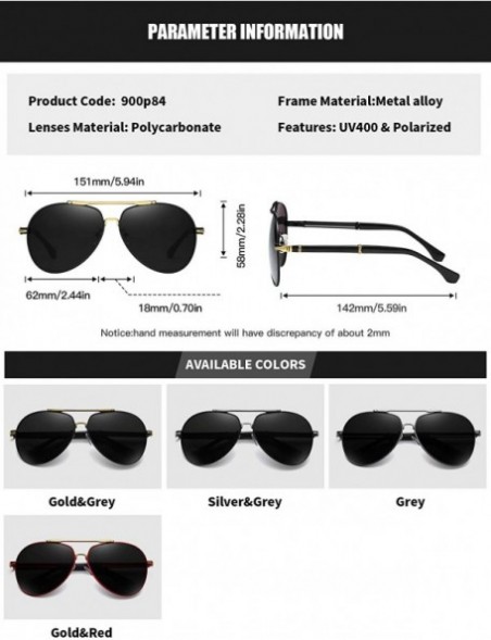 Sport Men Polarized Aviator Sunglasses Premium Military Style Classic Driving 90084 - Silver Grey - CE18XMUG9RI $11.50