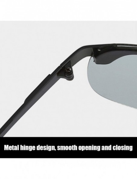 Shield Polarized Sunglasses Glasses Driving Metal Frame Unbreakable - 100% UV (Color 1-1) - 43831 - C6199UH2H63 $20.87