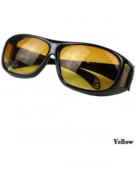 Rectangular Night Sight Night Driving Over Glasses UV Wind Protection - Yellow - CO1887EWL6C $7.61