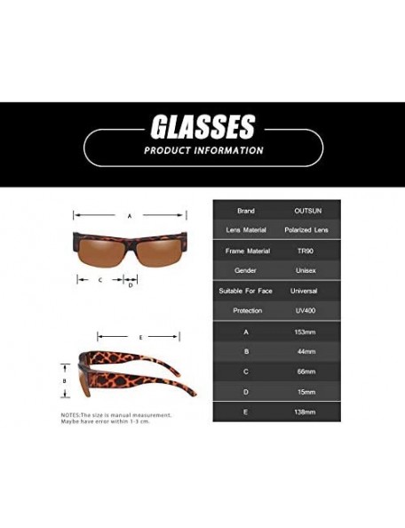 Goggle Wear Over Prescription Glasses Sunglasses Polarized Women Men Semi Rimless Frame - Black - C418UZQ4T7L $18.90