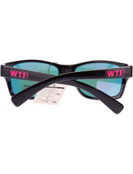 Rectangular WTF! Unisex Sunglasses Classic Rectangular Reflective Lens - Pink - C011P5E1PZR $9.74