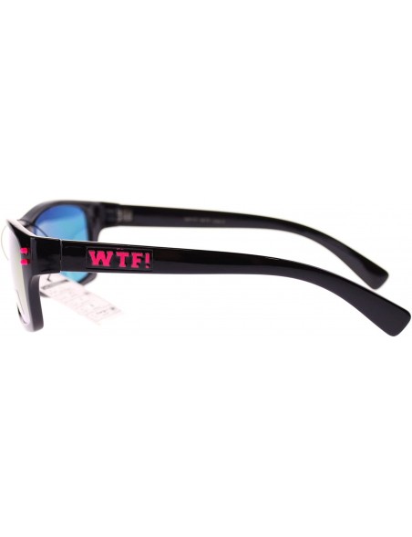 Rectangular WTF! Unisex Sunglasses Classic Rectangular Reflective Lens - Pink - C011P5E1PZR $9.74