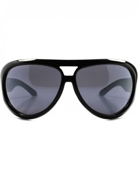 Shield Classic Vintage Retro Wrap Around Sporty Chopper Cross Emblem Sunglasses - Black - C4189306YD4 $13.65