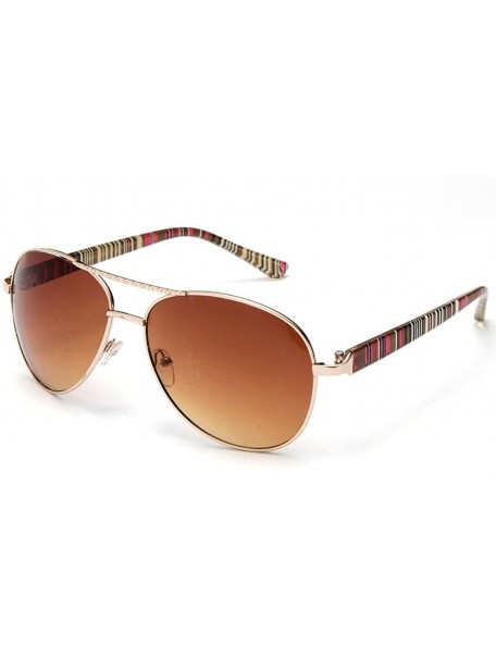 Oversized Large Metal Finish Tribal Pattern Design Aviator Spring Collection Fashion Sunglasses - C3127OKB4CD $13.05