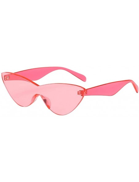 Rimless Colorful Transparent Sunglasses One Piece 2DXuixsh - D - C818SCDCQ6N $10.91